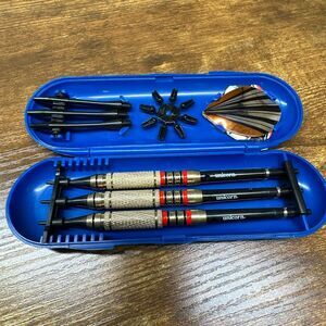 Unicorn Dart Set of 3 Tungsten Barrels Extra Shafts and Flights in Original Case